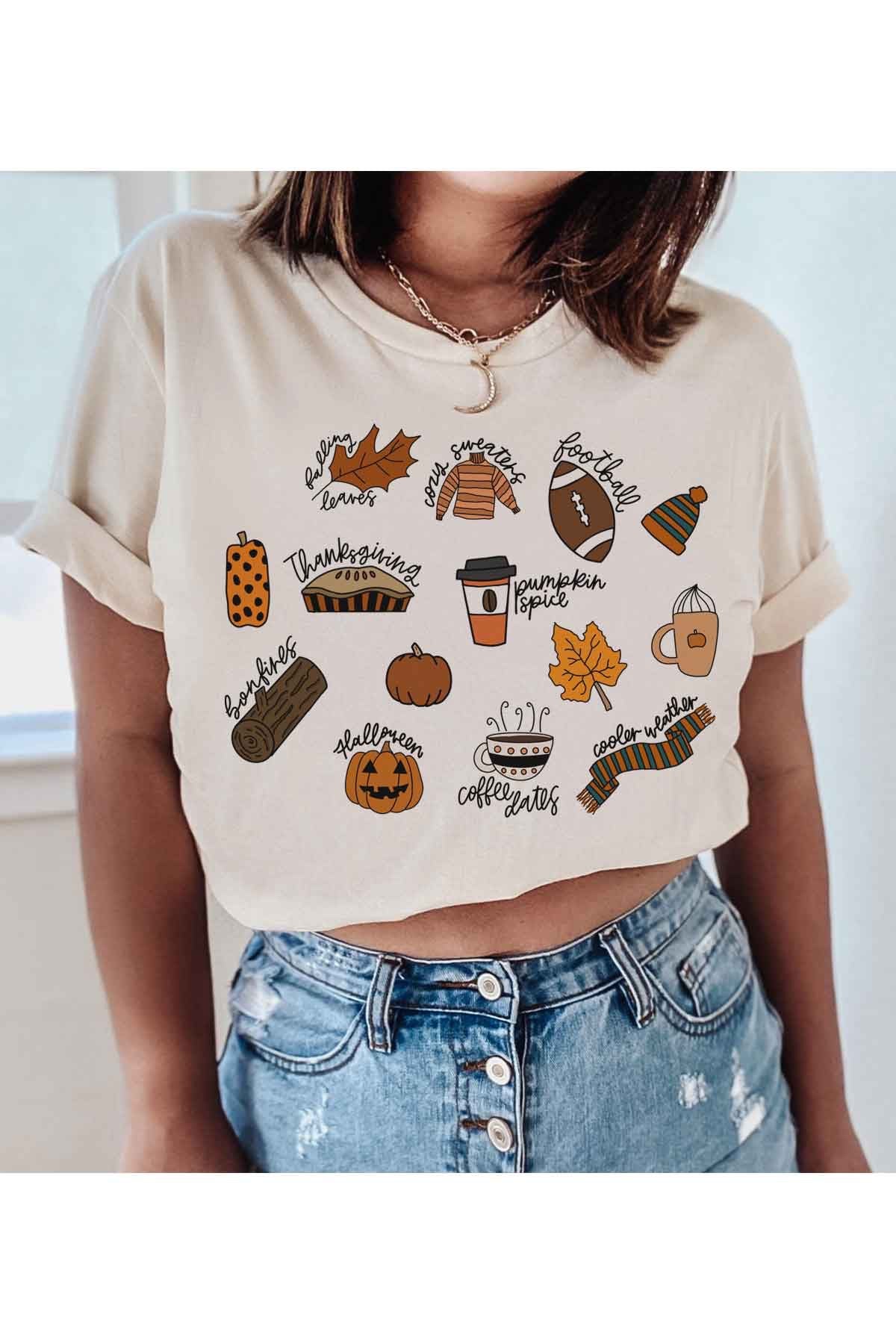 Light Heathered Gray Fall Things Tee