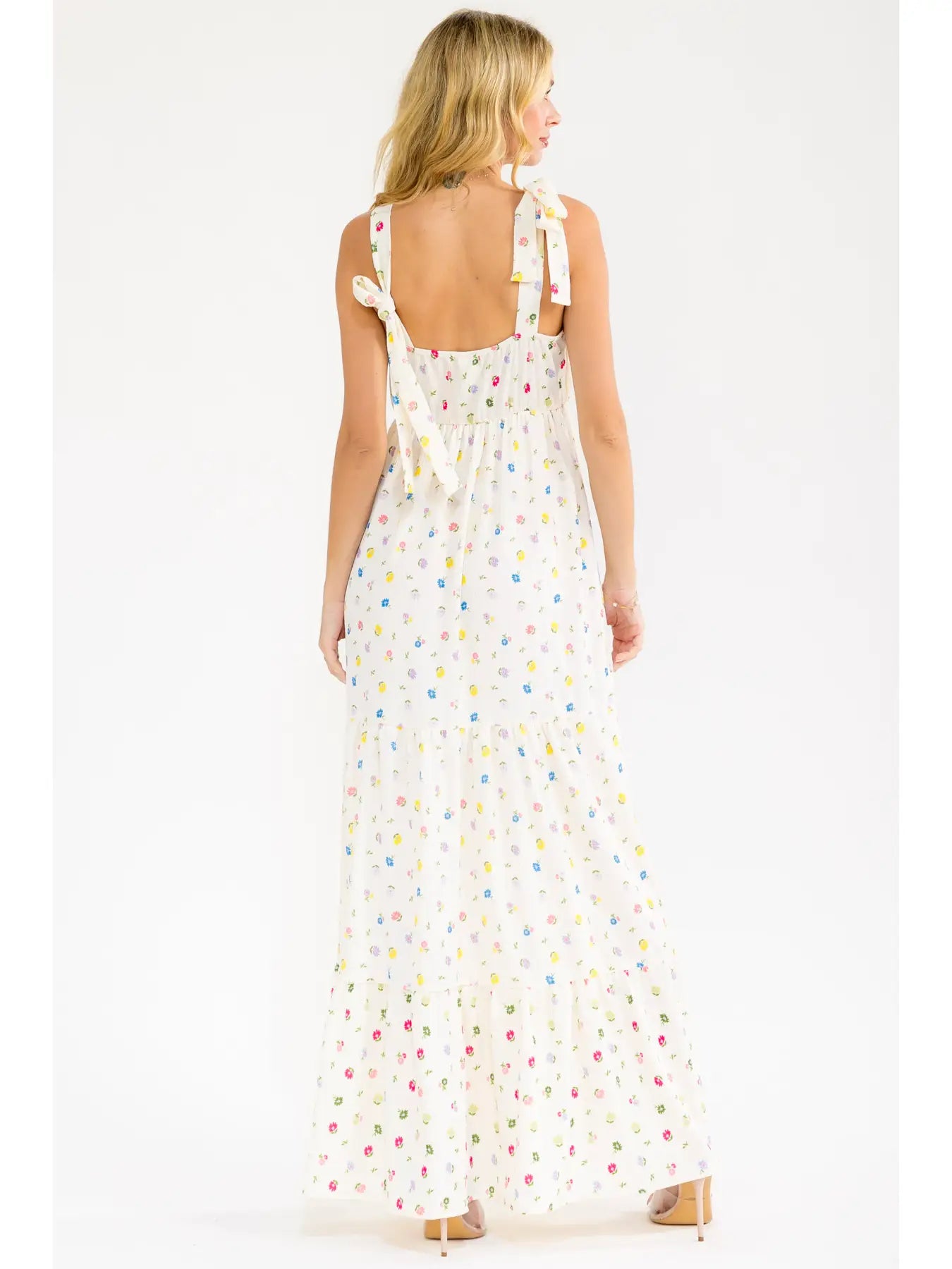 White Floral Maxi Dress