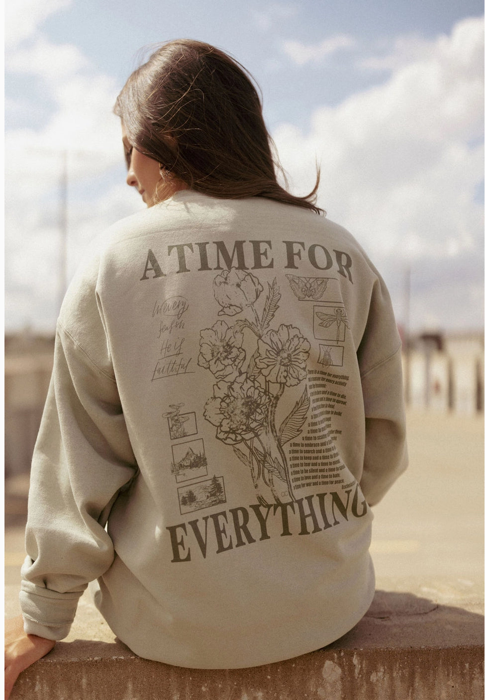 A Time For Everything Crewneck- Light Green