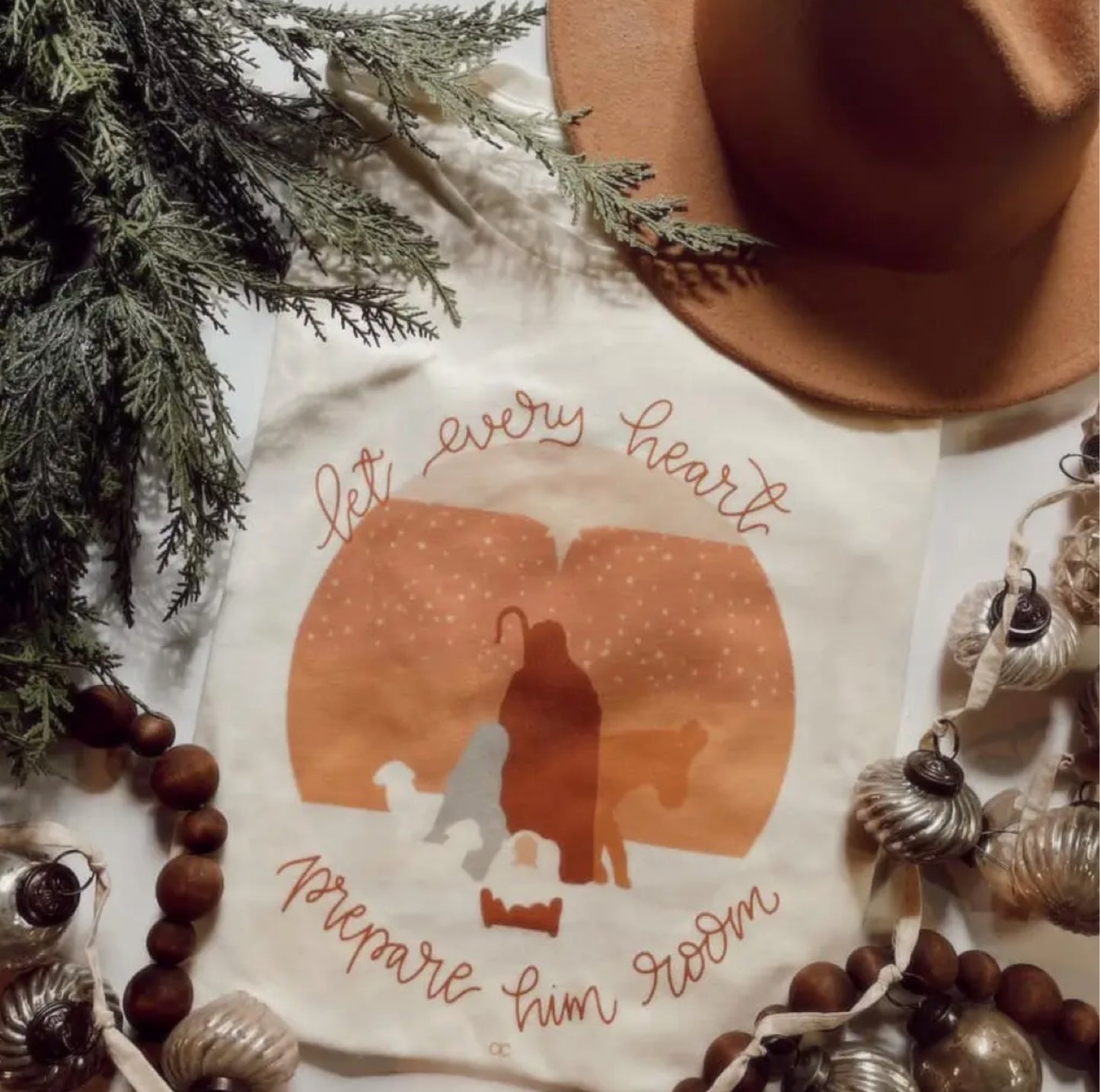 Let Every Heart Prepare Him Room Tee - Cream/Sand