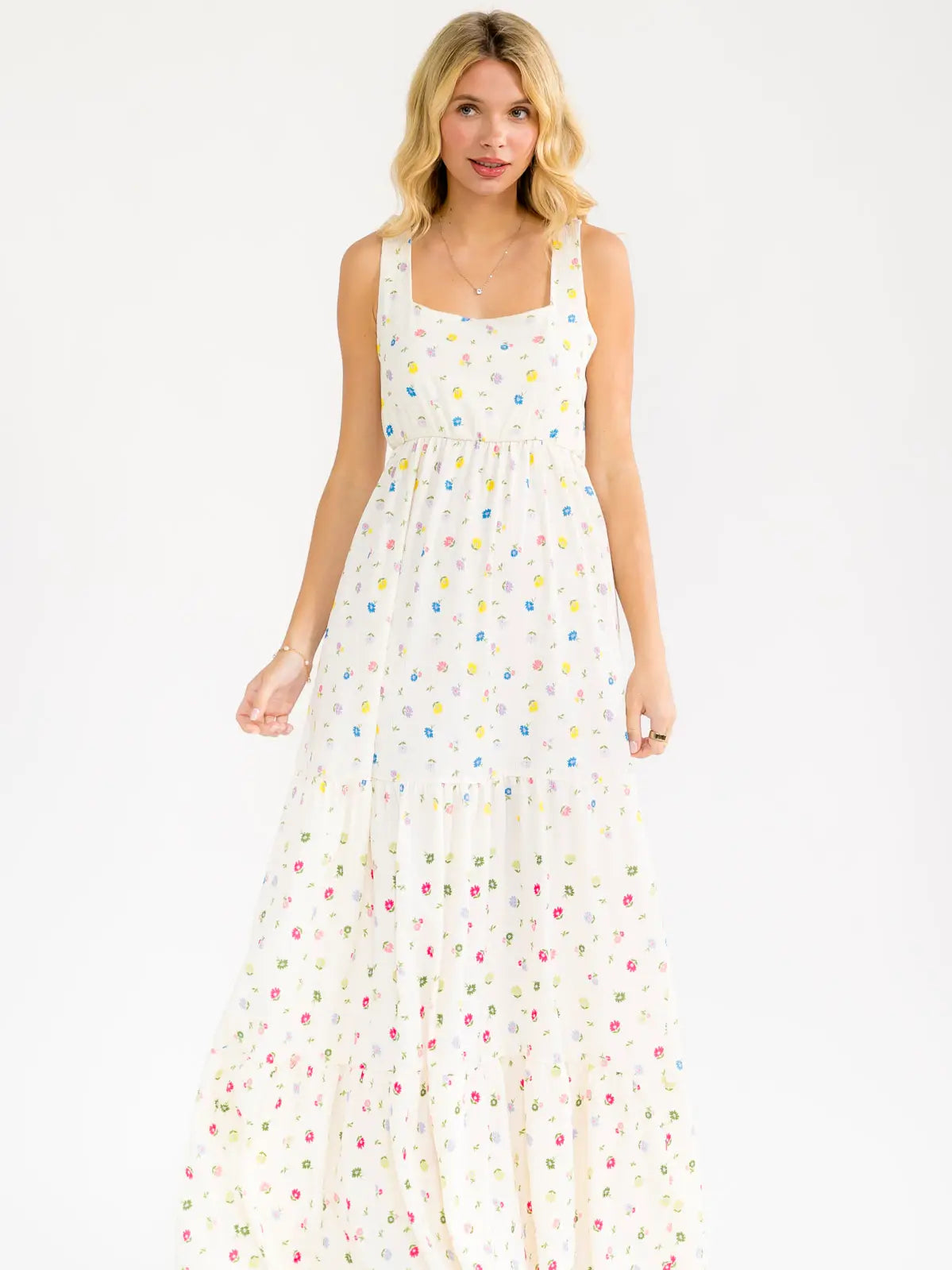 White Floral Maxi Dress