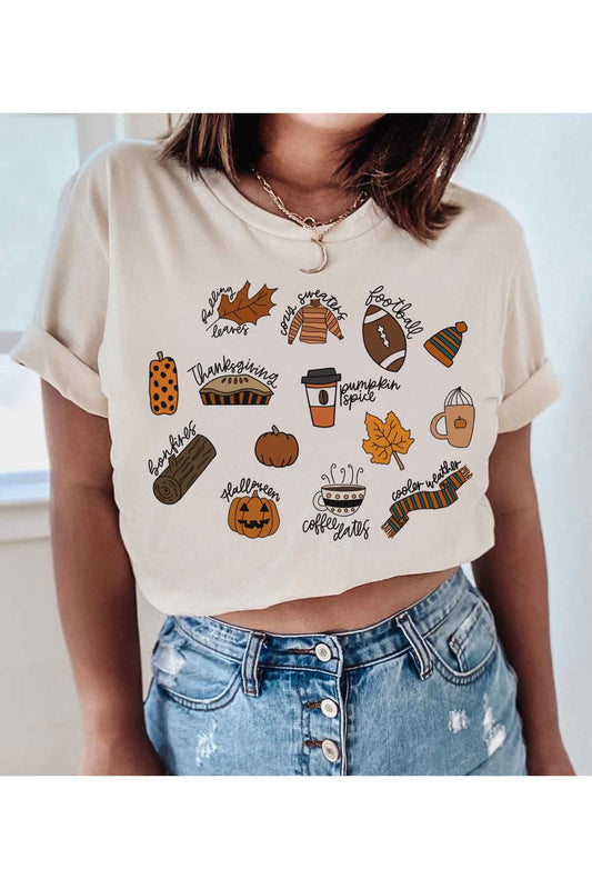 Light Heathered Gray Fall Things Tee
