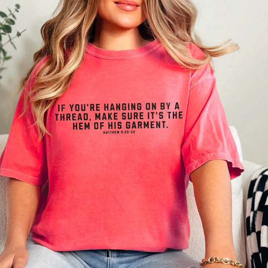 Hanging By A Thread Tee - Watermelon