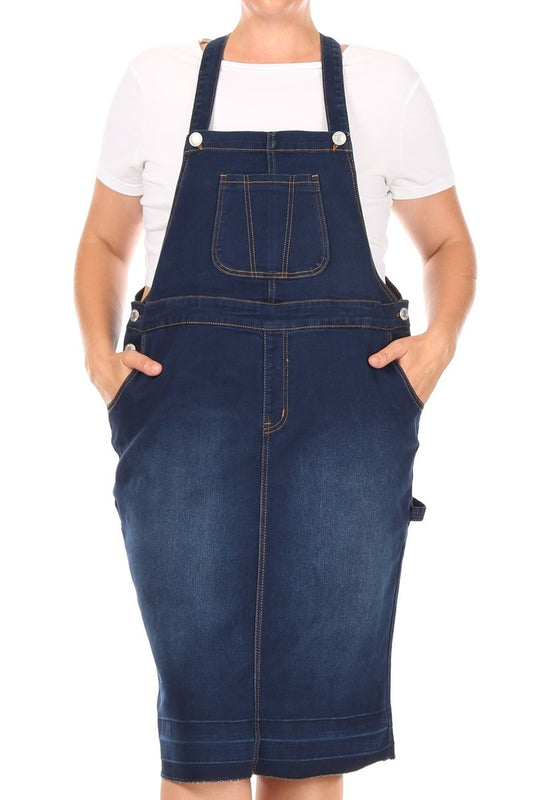 Dark Indigo Denim Jumper - Be Girl