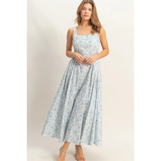 Floral Print Empire Waist Dress