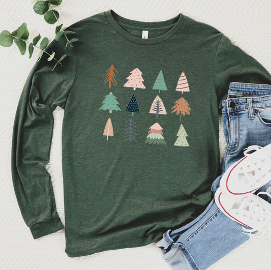 Plus Size Christmas Tree Long Sleeve