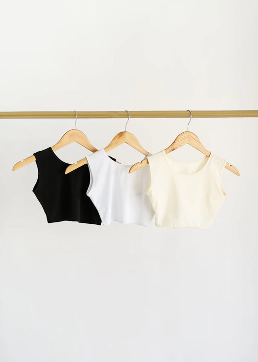 Dressy Demi Tank - White