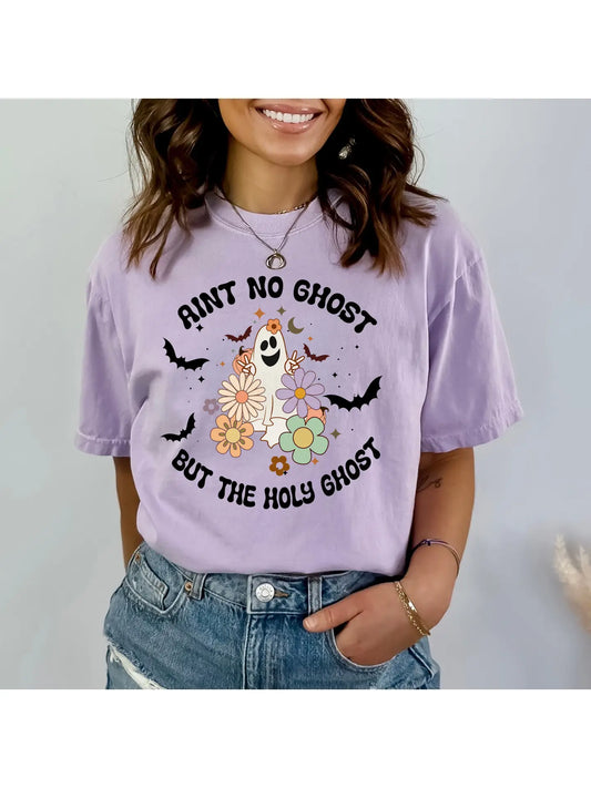 “Ain’t No Ghost But The Holy Ghost” Tee - Lilac