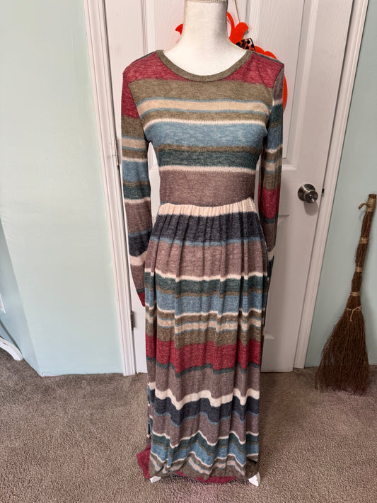 Olive Long Sleeve Sweater Dress