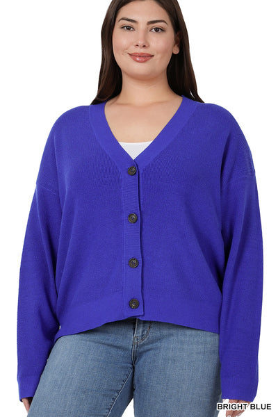 Bright Blue Button Cardigan